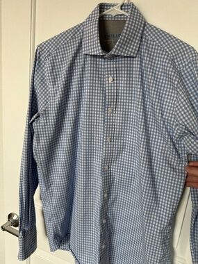 Twillory performance dress shirt - White/Blue plaid